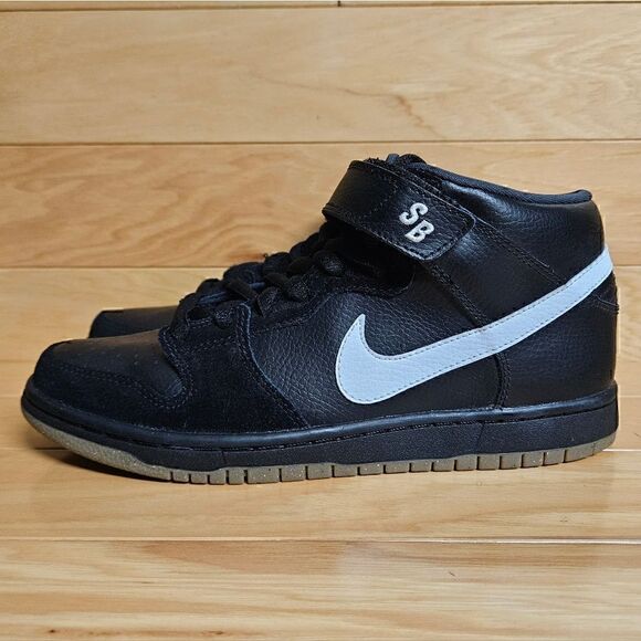 Nike Dunk Mid Pro SB Size 8 Black White Anthracite Gum 2012 Mens Shoe 314383 016 - Picture 7 of 12
